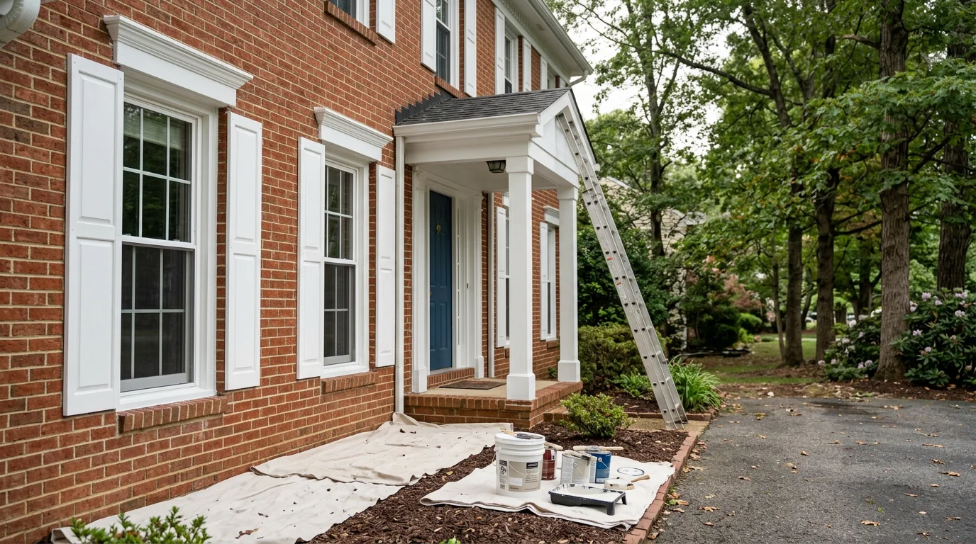 Professional painter applying interior paint to residential wall